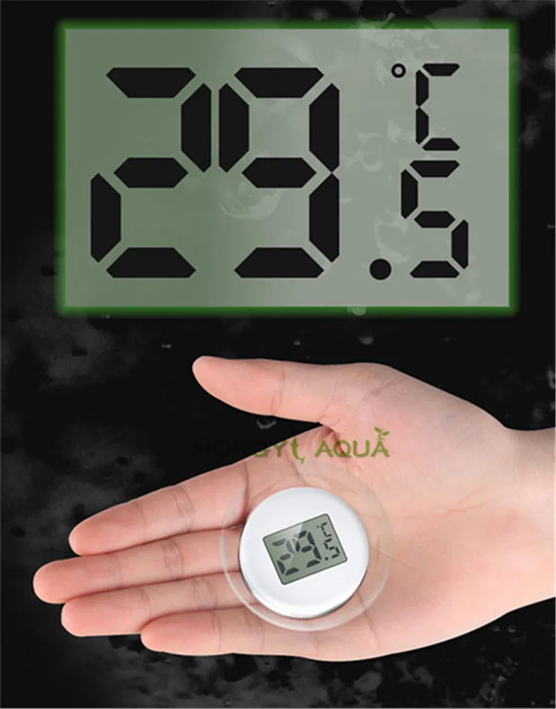 SUNSUN Fish tank Electronic thermometer Suction cup Pet box Diving LCD digital display Aquarium supplies | Дом и сад