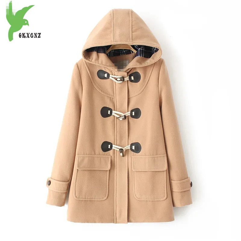 Новинка Женская осенне-зимняя короткая шерстяная верхняя одежда пальто с