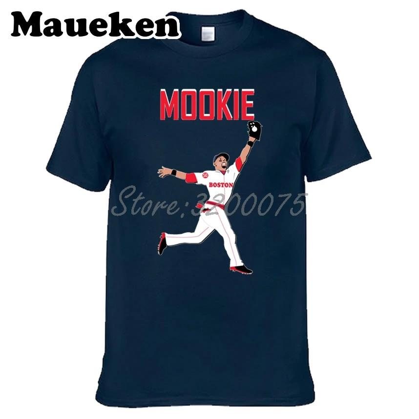Мужская футболка Mookie Betts 50 Boston Красная для поклонников sox подарок с круглым