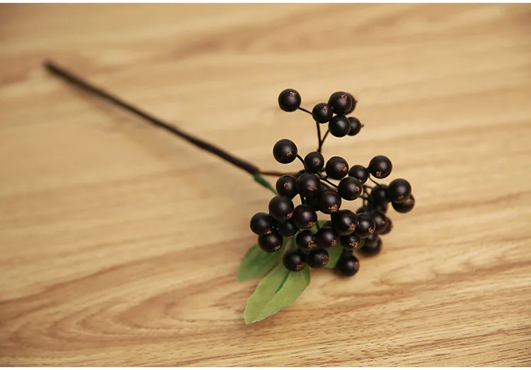 Artificial berries 4 Искусственные ягоды домашний декор зеленые листья Искусственные ягоды молочно-белые Искусственные цветы - Цвет: Artificial berries 4