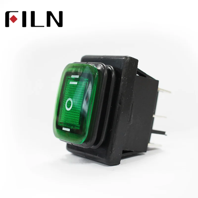 Вкл/Выкл На 30A/250V Heavy Duty 6-контактный DPDT IP67 Водонепроницаемый T85 авто лодка морской переключатель кулисный переключатель с светодиодный 12V 220V 30x22 мм