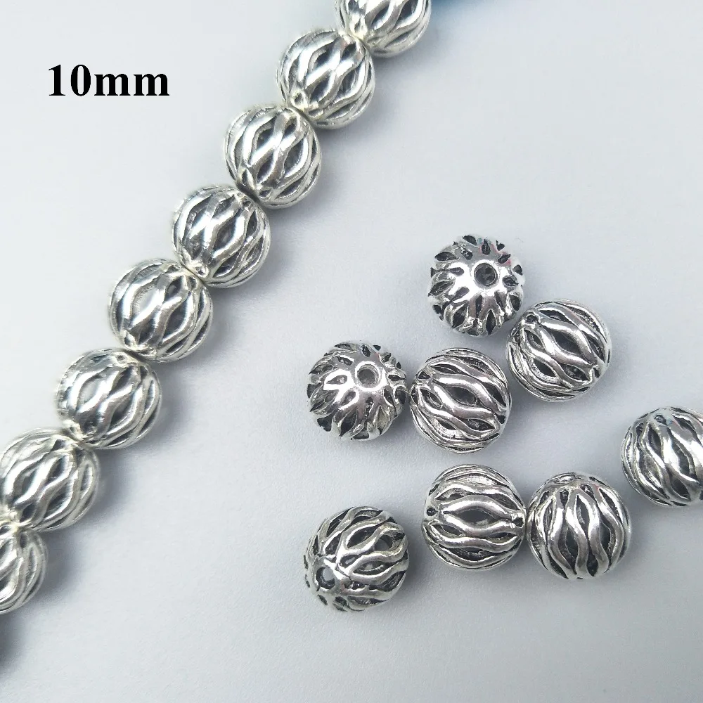 Разделительные бусины Tasbih античное серебряное покрытие свободные для