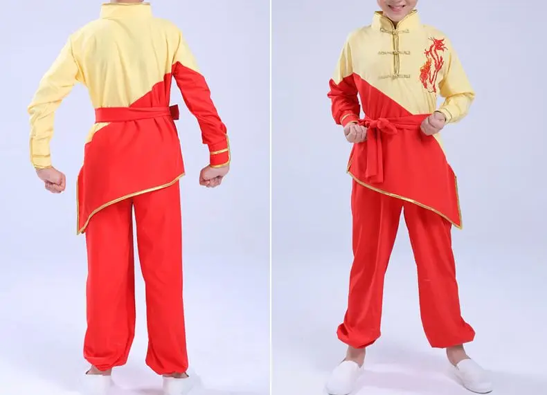 new unisex high quality kids Embroidery dragon kung fu wushu clothing children martial arts uniforms tai chi suits |
