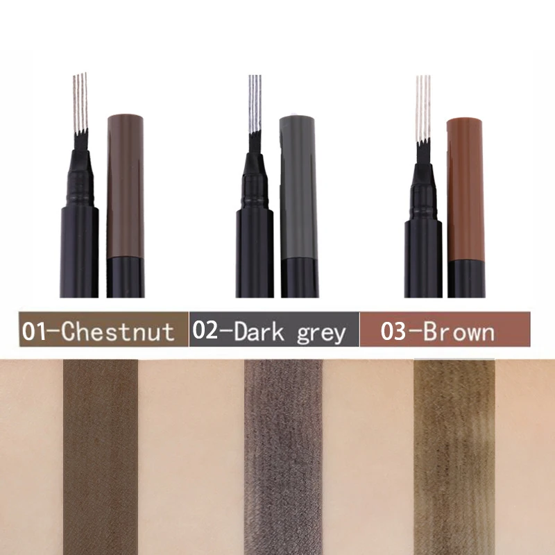 MISS ROSE микро гравированный карандаш для бровей натуральный водостойкий жидкий