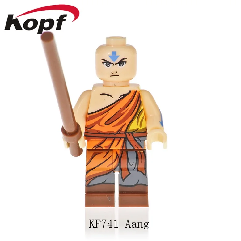 Один строительные блоки "Повелитель стихий" кирпичи Аанге Katara TophBeifong PrinceZuko Сокка фигурки для детей игрушки KF741 - Цвет: KF741 Without Box