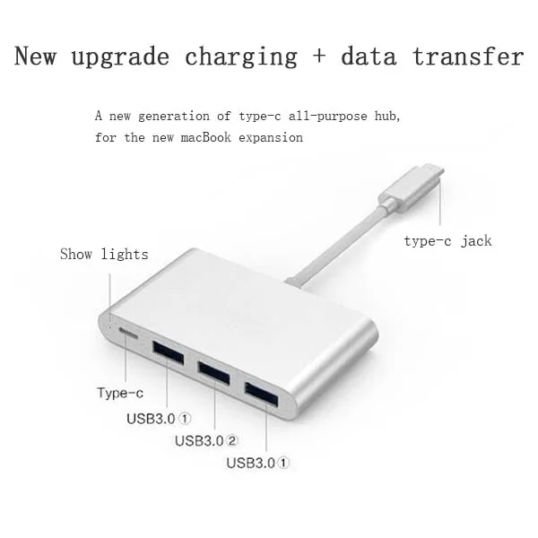 USB Type C к адаптеру 3 1 C(Thunderbolt 3) портам USB3.0 концентратор с интерфейсом расширения c
