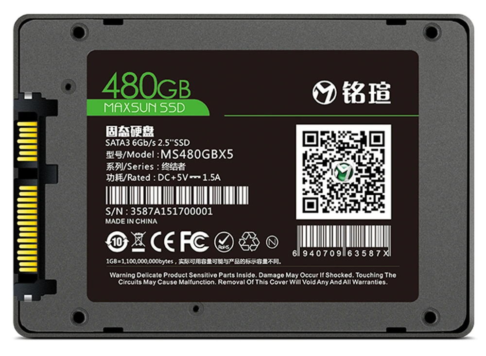 MAXSUN SSD 256 gb/360 gb/960 gb NAND флэш-память Тип TLC читать Скорость 490 МБ/с. Интерфейс Тип SATA 6 ГБ/сек. Три гарантия твердотельных дисков