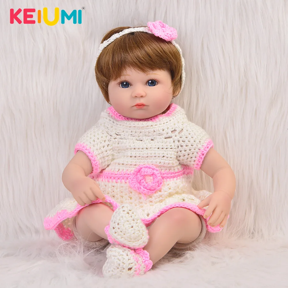 

Hot Sale 42 cm Brinquedos Baby Reborn Baby Doll 17 Fashion Girl Soft Silicone Vinyl Newborn Dolls Playmates For Birthday Gifts