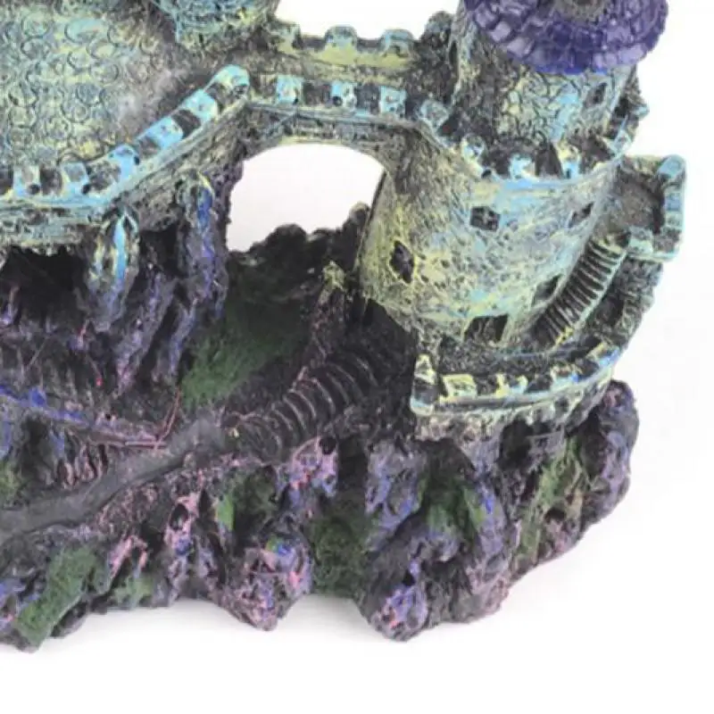 Аквариумный искусственный замок 24 см украшение для аквариума старинный башня