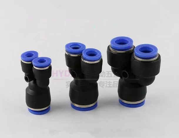 

20pcs Tube O/D 4mm-12mm Different Diameters Plastic Y Style Three Way Push In Fittings Pneumatic Connectors For Tube Hose