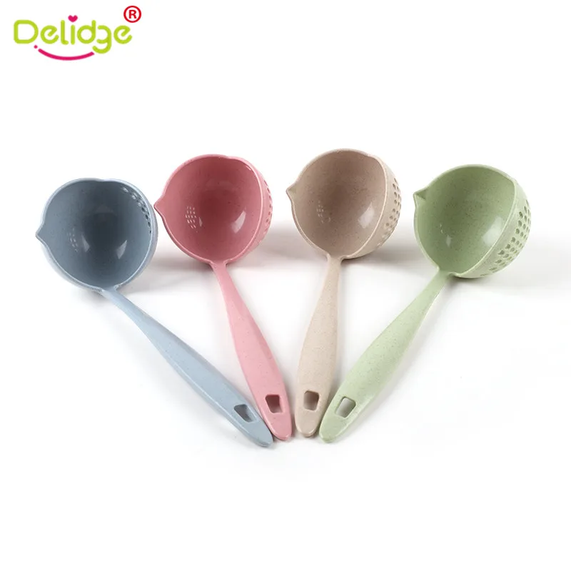 Delidge суповая Ложка 2 в 1 с длинной ручкой домашний ситечко пластиковое ковровое