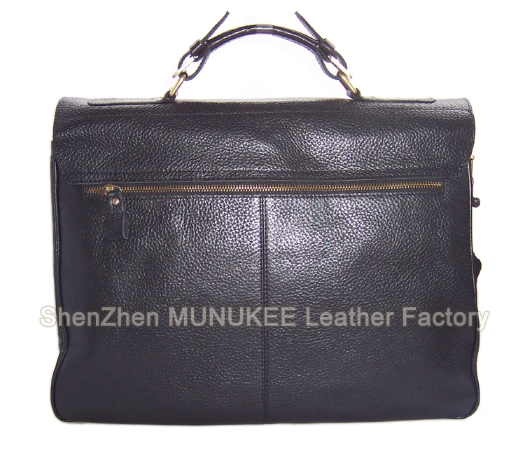 Fashion Men Leather Briefcase Portfolio men briefcase large Business bag 15