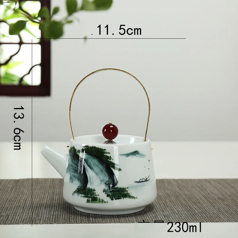 Hand-Hainted ceramic teapot kettle tea cup for puer chinese pot portable set kettles kung fu | Дом и сад