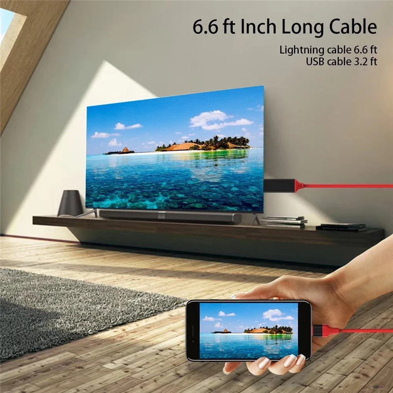 DOITOP 8-контактный HDMI кабель HD 1080P HDMI конвертер Кабель-адаптер для iPhone X 8 7 6 6s Plus 5 5S SE для Apple tv Plug And Play