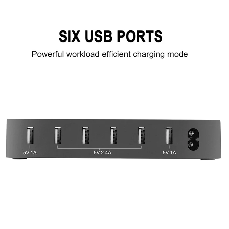 6 портовая USB зарядная станция для планшета док с подставкой 5 В 2 4 А 1