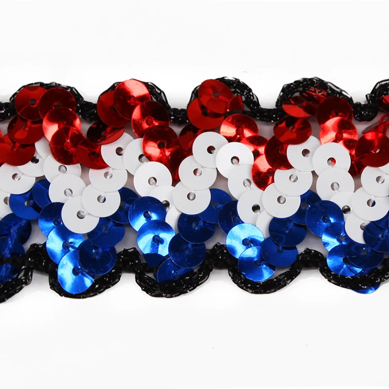 20 ярдов плетеная разноцветная кружевная ткань с блестками отделка ленты Венеция