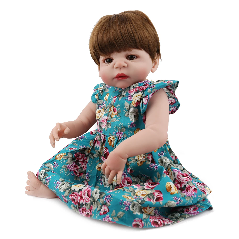 KAYDORA 22 дюймов 55 см Reborn Baby Doll полная виниловая смешная игрушка милая принцесса