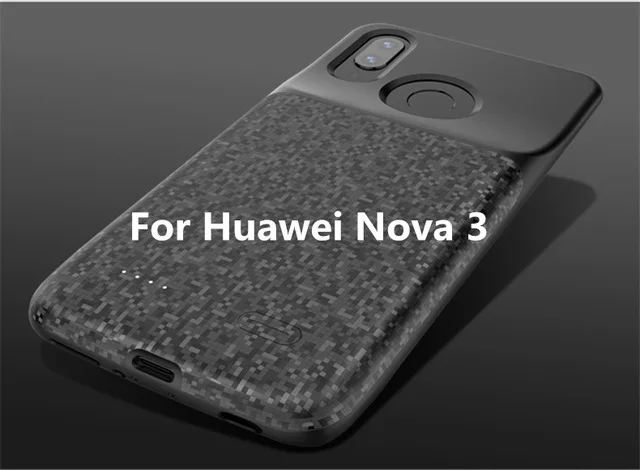 Ультра тонкий 5200 мА/ч, Батарея Зарядное устройство чехол для huawei Nova 3 3i Honor Play Батарея чехол Мощность Bank зарядное устройство чехол для huawei - Цвет: Black for  Nova  3