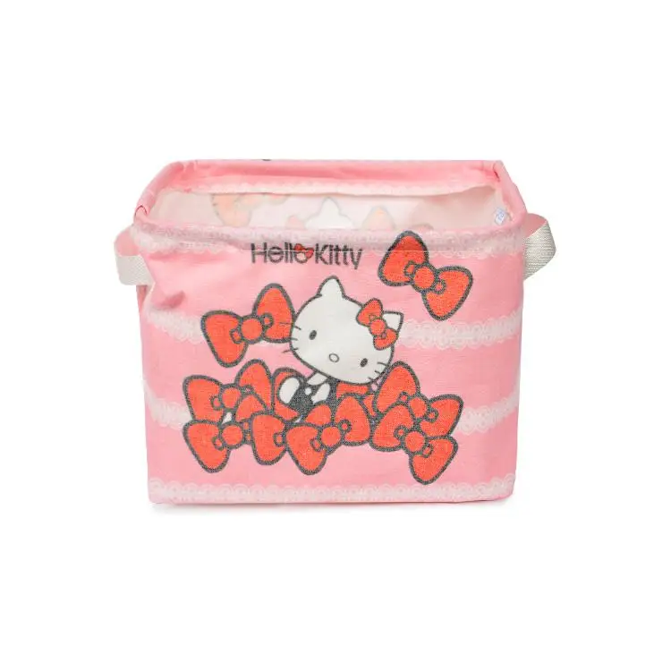 Hello kitty Melody тканевая настольная косметика для хранения ящик-органайзер для хранения косметики Органайзер коробка для хранения - Цвет: stripe kitty