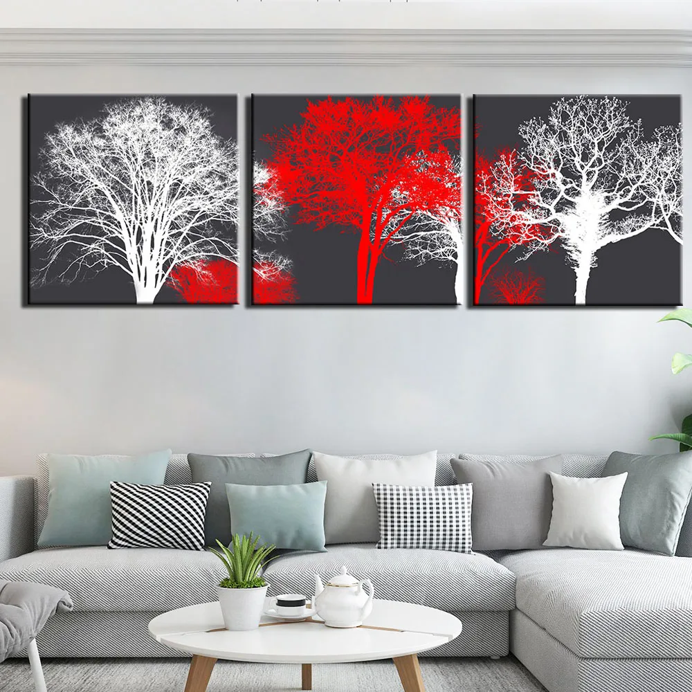 

Painting On Canvas Wall Art HD Prints 3 Pcs Abstract tree Posters Wall Pictures for Living Room Artwork Home Decor
