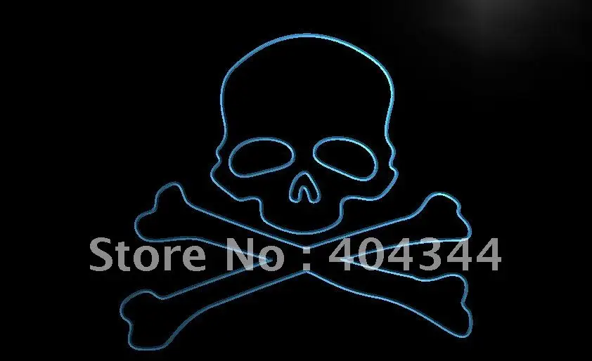 

LB766- Death's Head Skull Bone Display LED Neon Light Sign home decor crafts