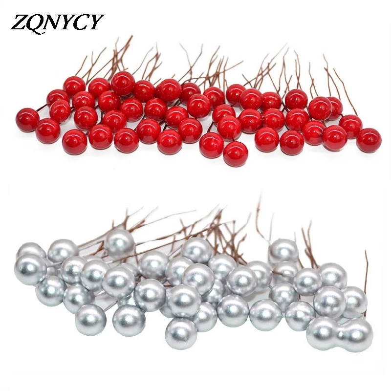 100 шт 10 мм мини пластиковый букет ягод искусственные цветы для украшения свадьбы