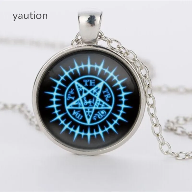 Подвеска в стиле Викки ожерелье с голубыми пентаграммами|necklace jewelry|jewelry wholesalewholesale