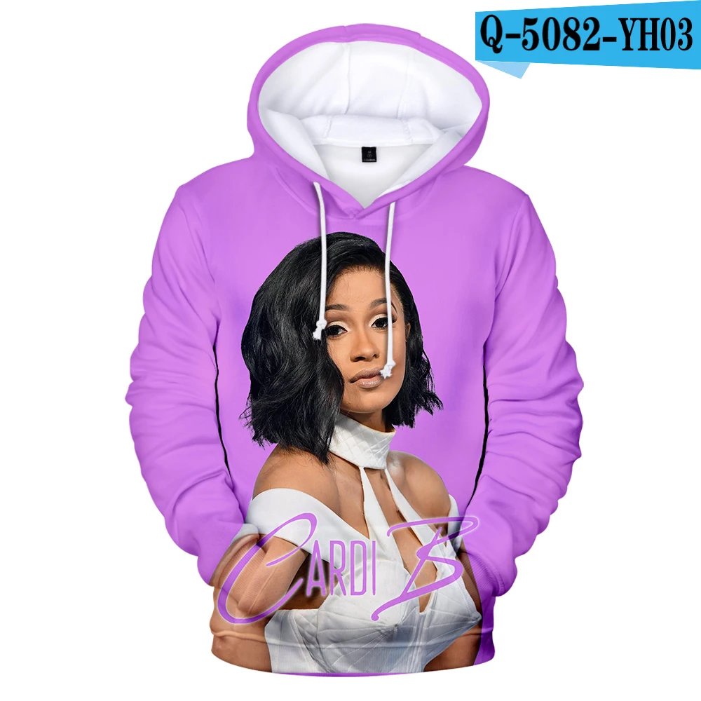20 3d толстовки пуловер Забавный Милый Cardi B принт модная Толстовка для мужчин и женщин Толстовка Повседневная с длинным рукавом унисекс 3D толстовки с капюшоном топы - Цвет: 20
