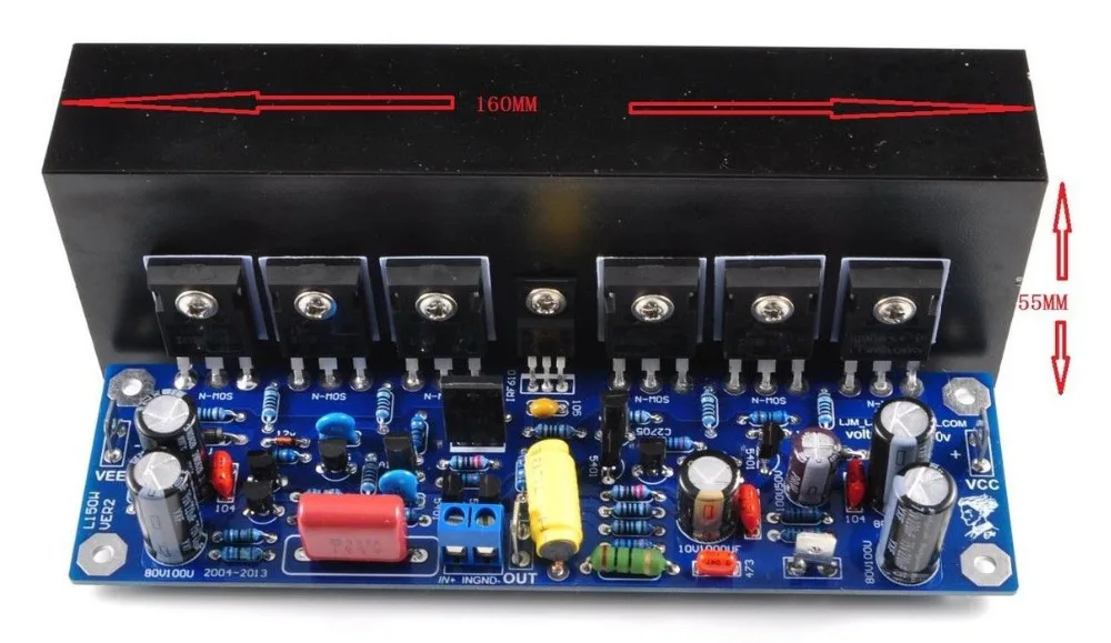 Двухканальная Плата усилителя мощности L150W FET IRFP240 * 6 (включает 2 + радиатор)|board|board