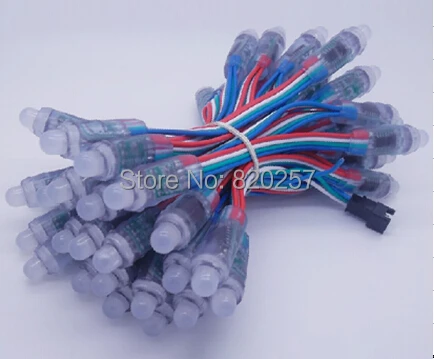 

12mm WS2811 LED Module, DC5V IP68 Waterproof RGB full color pixel module 50pcs a string for Christmas Light