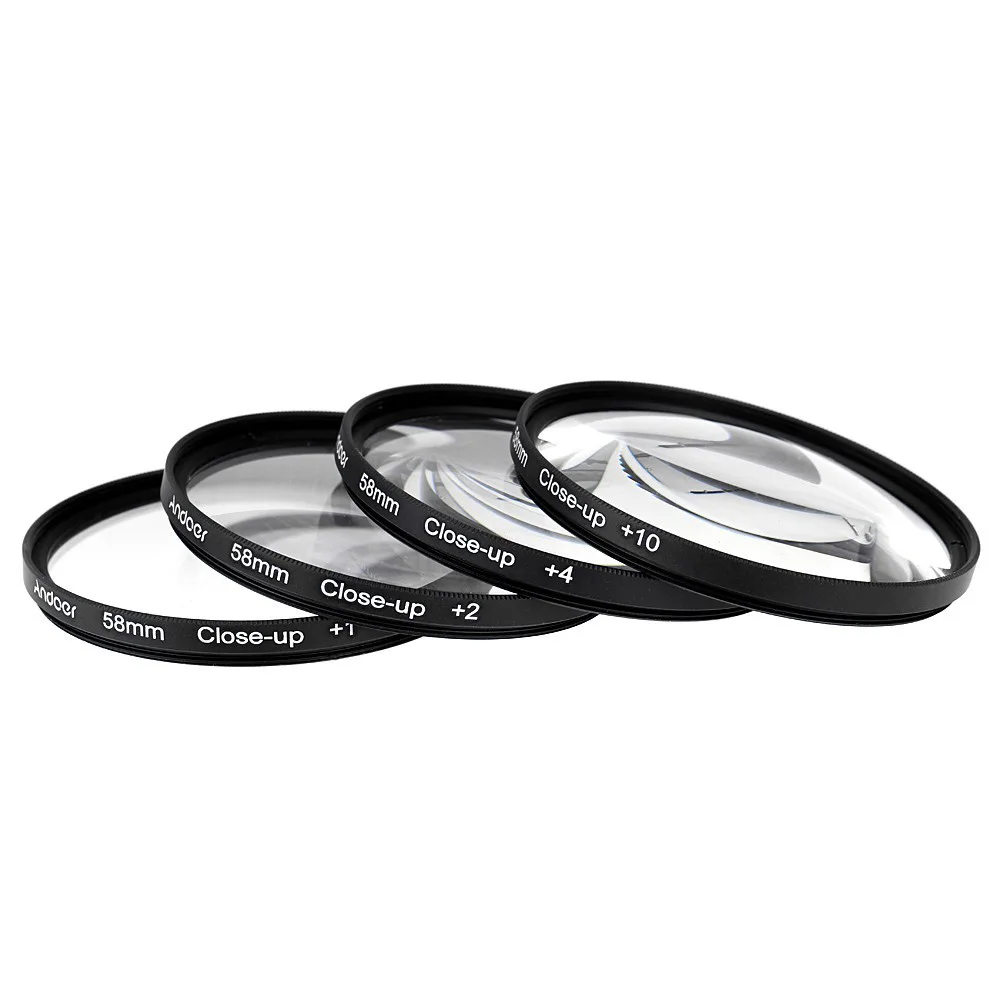 49 52 55 58 62 67 72 77 мм Макро-фильтр+ 1+ 2+ 4+ 10 комплект+ UV CPL FLD+ ND2 4 8 фильтр объектива камеры+ бленда для Canon Nikon sony - Цвет: kit 7