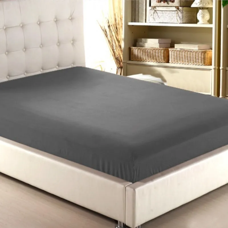 

2m fitted bed sheet elastic mattress cover bed linen 30cm deep pocket single full queen king
