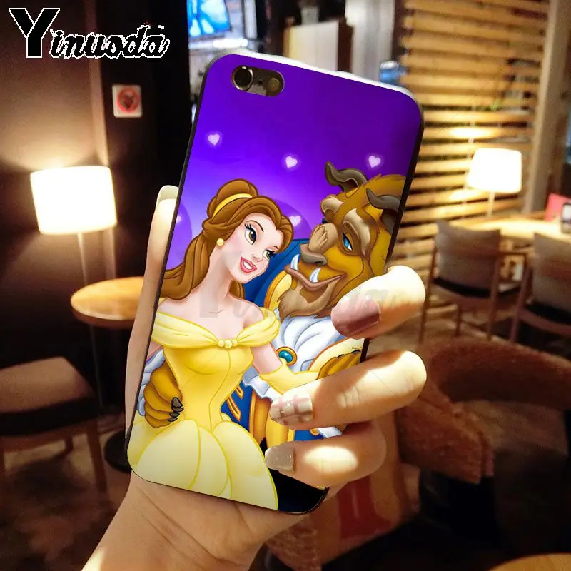 Yinuoda Чехол для мобильного телефона с рисунком красавицы чудовища розы iphone 8 7 6S Plus 5