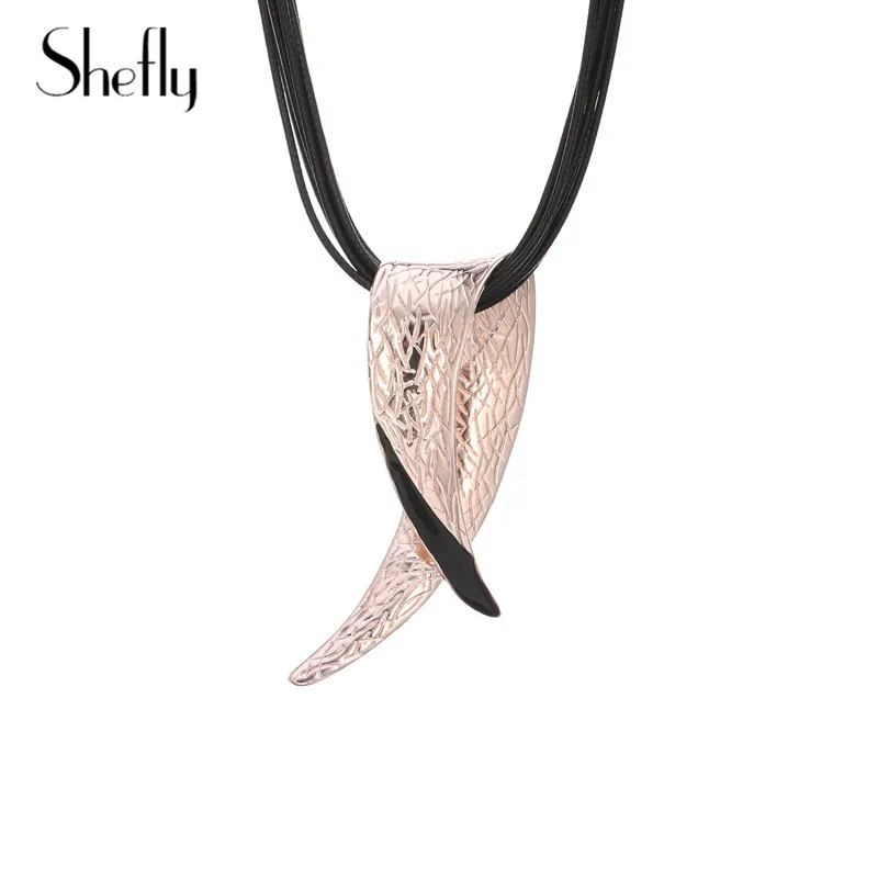 2019 Statement Multi layer Leather Chain Big Pendants Necklace For Women Female Vintage Necklace Jewelry Collares Largos De Moda