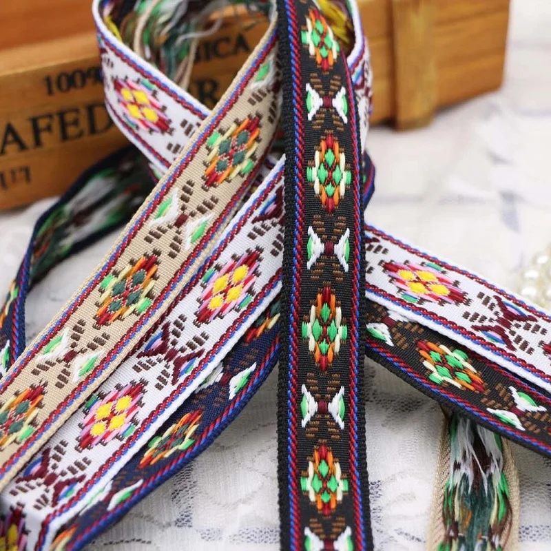 HOT Hand DIY National Wind Polyester Cotton Embroidery Jacquard Ribbon Lace Accessories Clothing Decoration Width 4.8cm | Дом и сад
