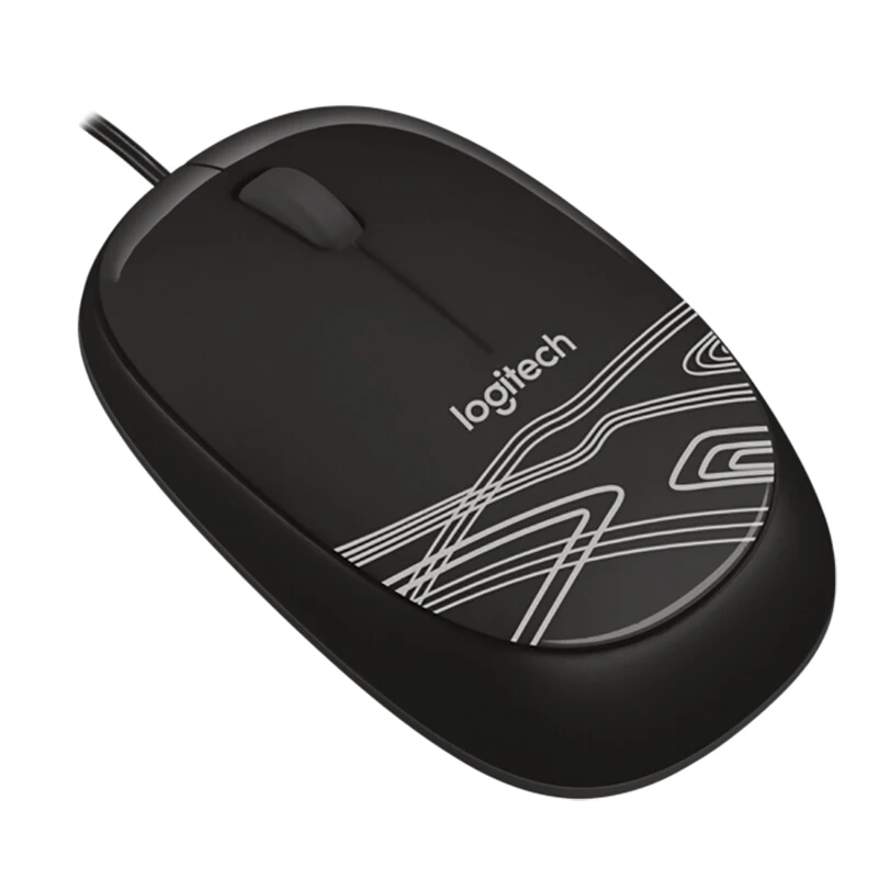 Black Проводная мышь logitech M105 с многоцветной портативной мышью на выбор, кабель 1000 точек/дюйм для Mac OS/Windows PC/ноутбука, офисного и домашнего использования - Цвет: Black