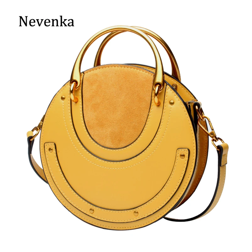 Nevenka из натуральной кожи круглая сумка женские кожаные сумки на плечо Женские