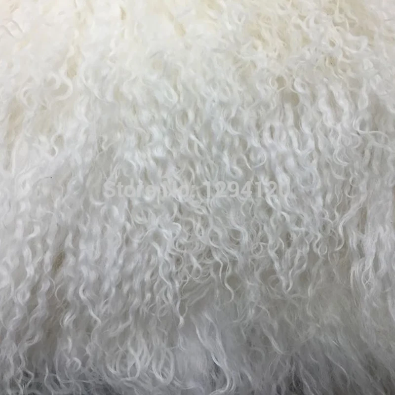 

Curly Long White Genuine Sheep Fur Pelt for Home Carpet/ Tatami/Blanket/Shoes ,Free Shipping