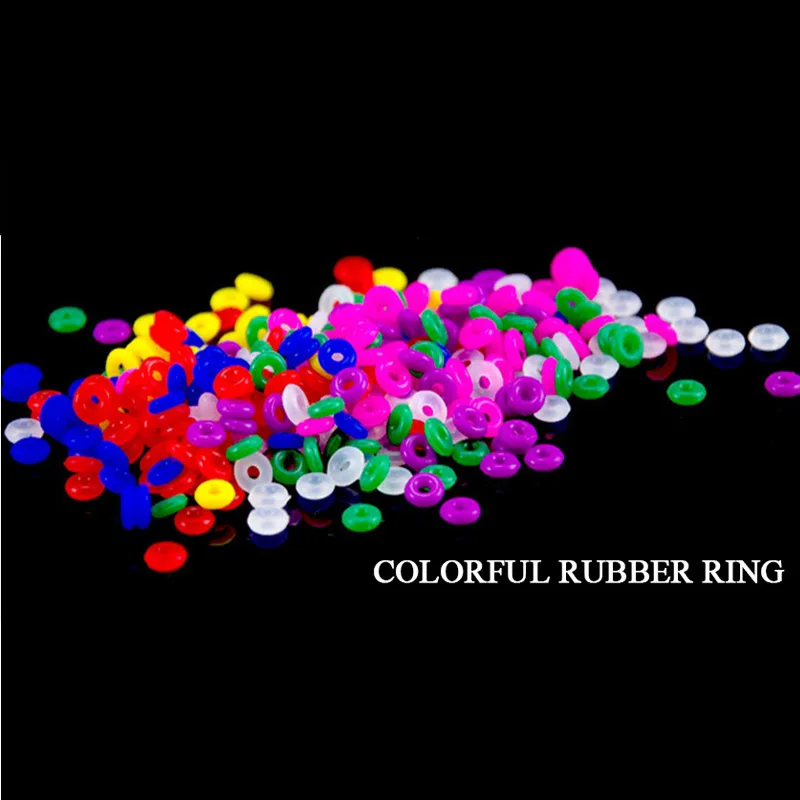100 шт./лот цветные силиконовые резиновые пробки кольца разделительные бусины