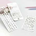 Кавайные милые фотообои Полые Металлические Линейки трафареты канцелярский список школьные офисные принадлежности sl1701