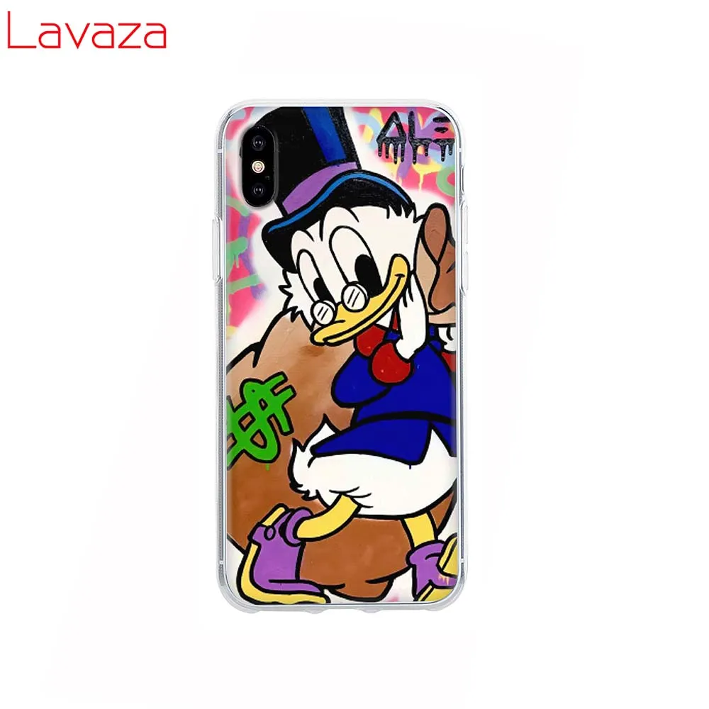 Lavaza граффити Декор Скрудж Mc утка жесткий чехол для телефона для Apple iPhone 6 6s 7 8 Plus X 5 5S SE чехол для iPhone XS Чехлы для MAX XR