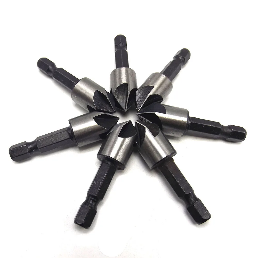 5 шт. промышленная Зенковка набор сверл флейт счетчик Раковина биты для сверла