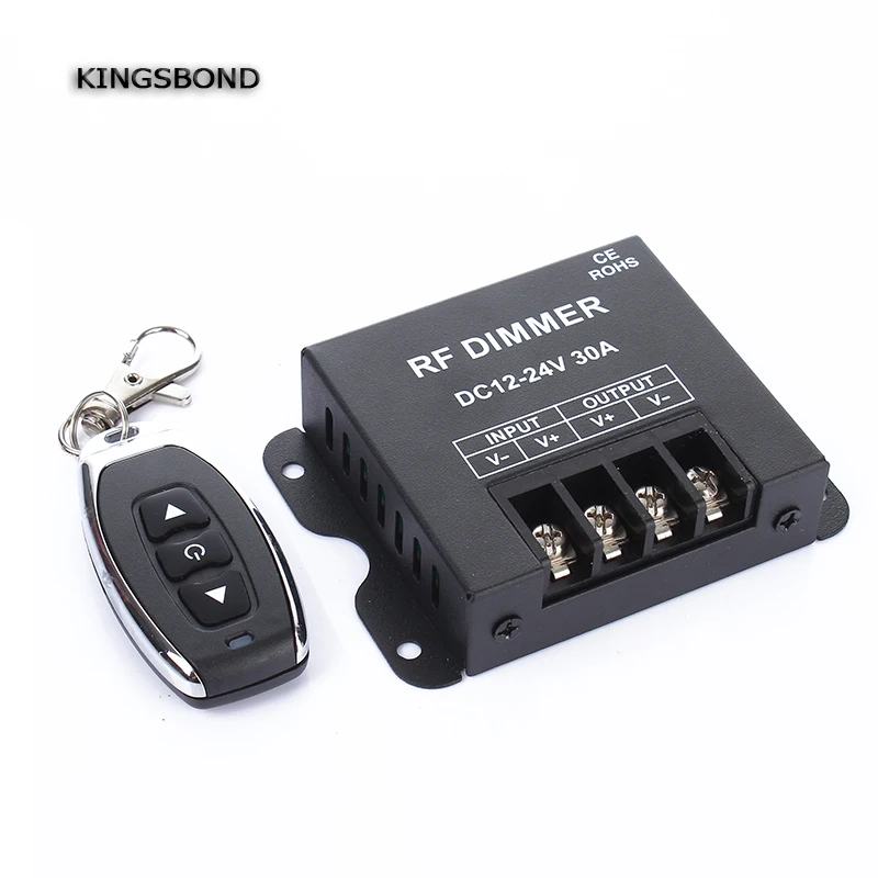 DC 12 24V 30A Max светодиодный алюминиевый чехол с одним цветным диммером черный для SMD