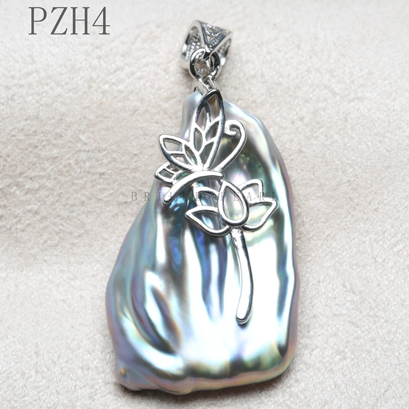 Уникальный кулон с циркониевым жемчугом в виде растений|Подвески| |