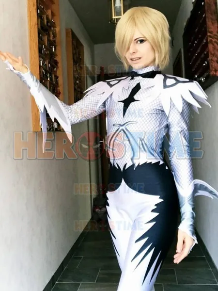 Yuri On Ice Косплей Костюм Plisetsky Agape белый костюм для выступления Zentai на заказ лайкра