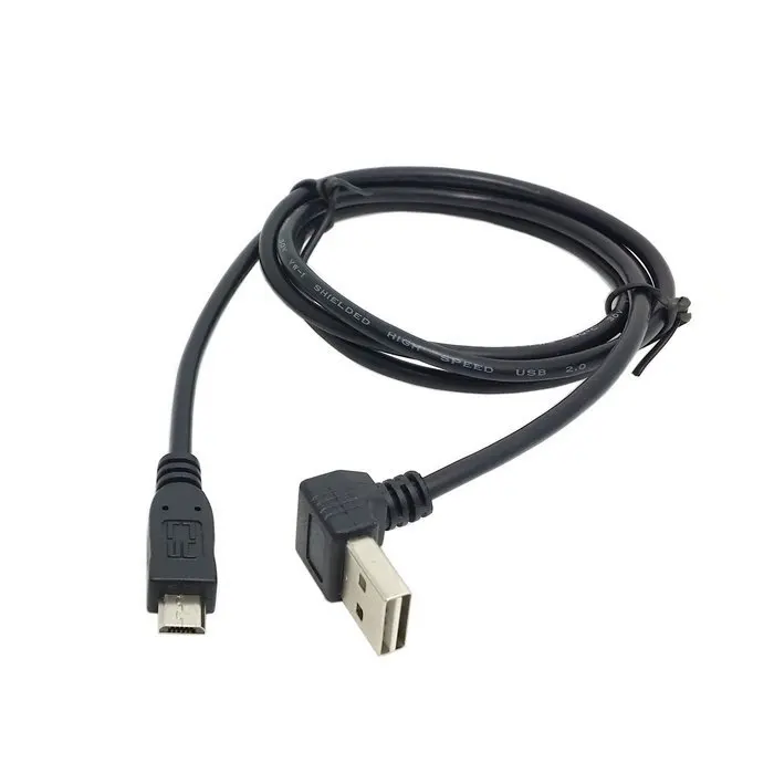 100 шт. двусторонний Переходник USB 2 0 на Micro 5 контактов см 1 м 3 фута под углом 90