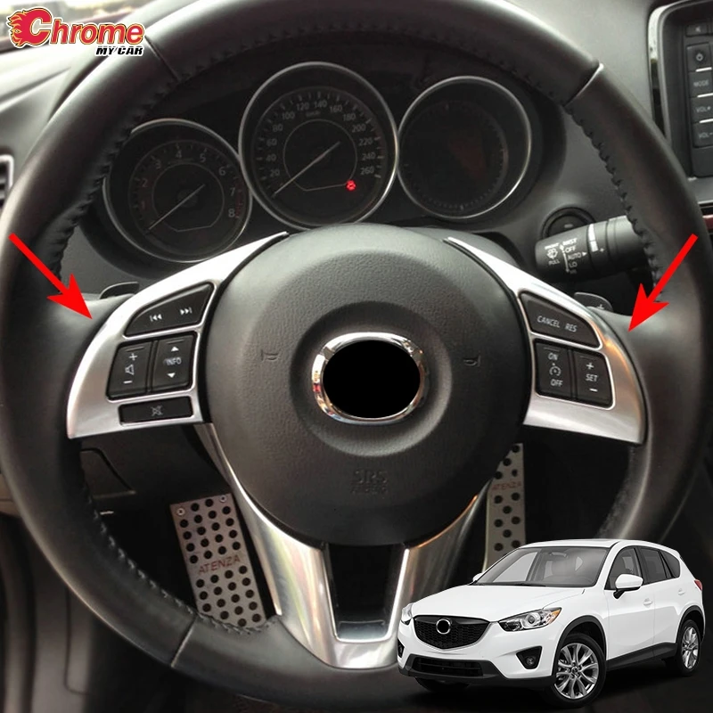 Для Mazda CX 5 CX5 KE 2012 2013 2014 2015 2016 хромированная кнопка переключения рулевого колеса