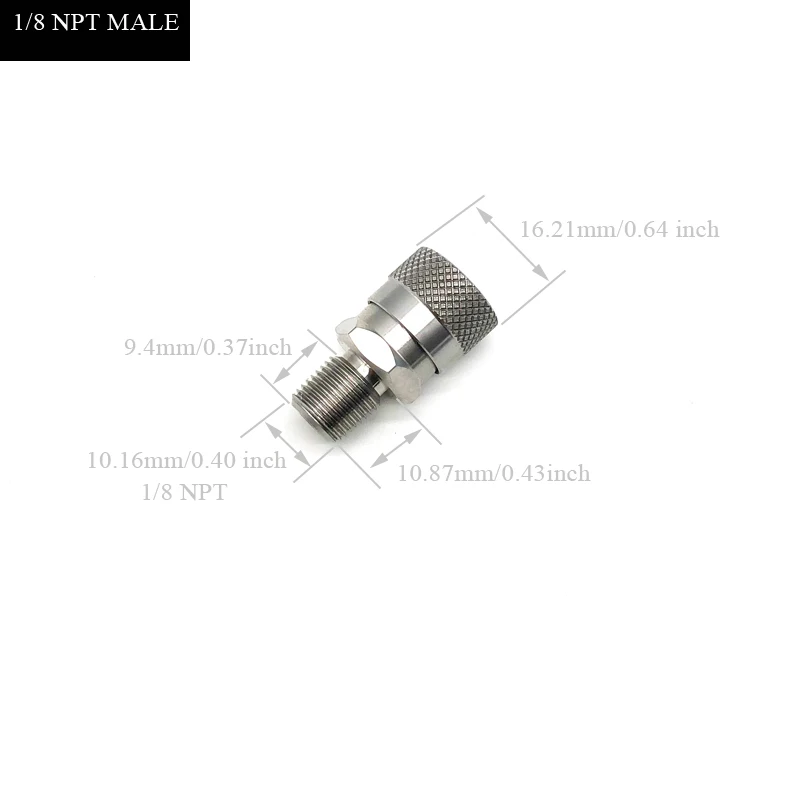 Бесплатная доставка 1/8 NPT быстрое подключение нержавеющая сталь 1/2/16/32 шт. на