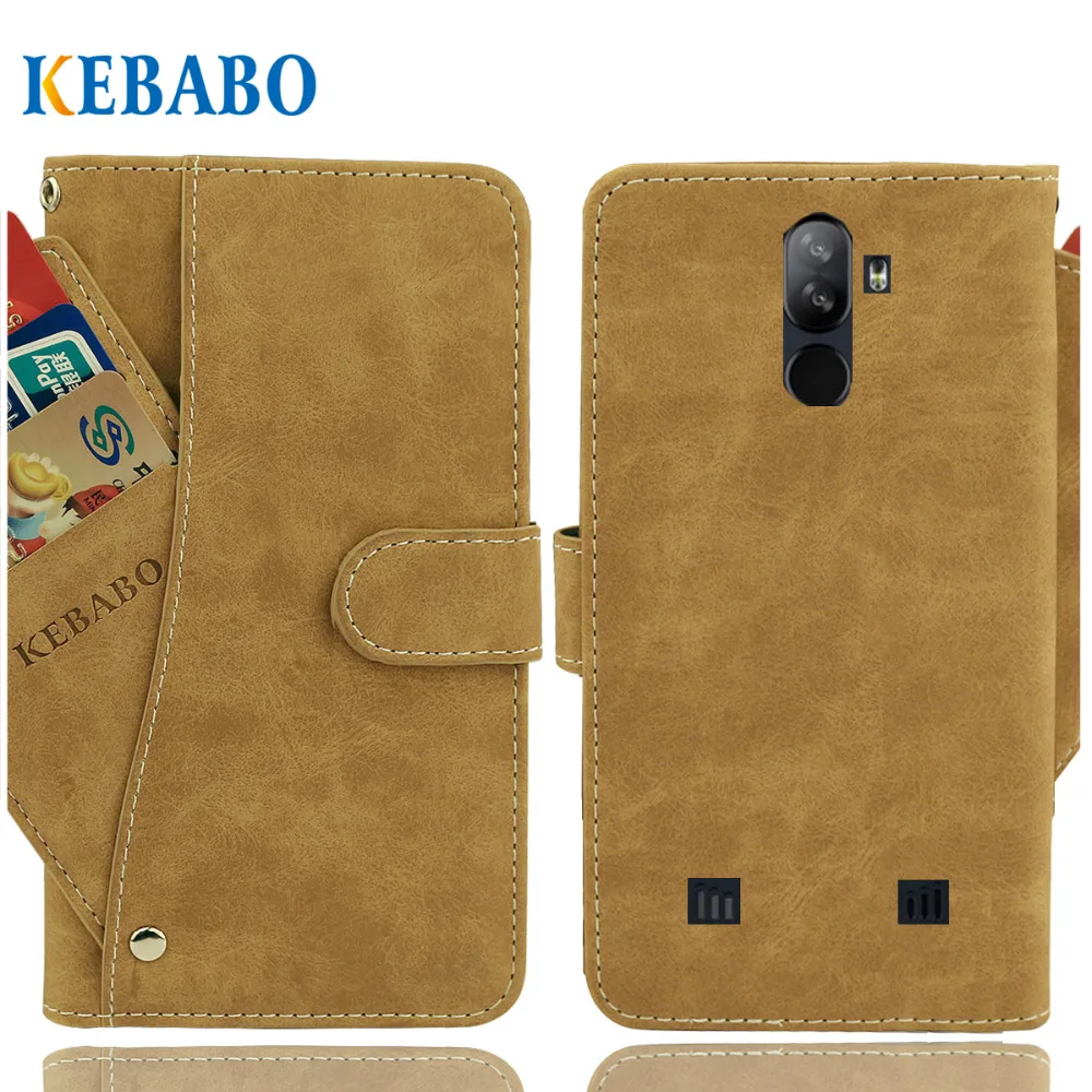 Винтажный кожаный чехол-кошелек Doogee S40 роскошный флип-чехол 5 дюйма с 3 передними