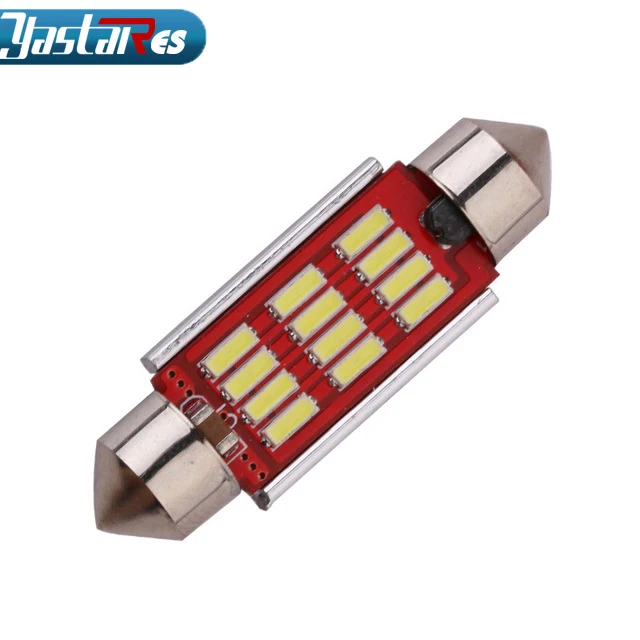 1 шт. высокое качество 31 мм 36 39 42 C5W C10W супер яркий 12 SMD 4014 фотолампа Автомобильная
